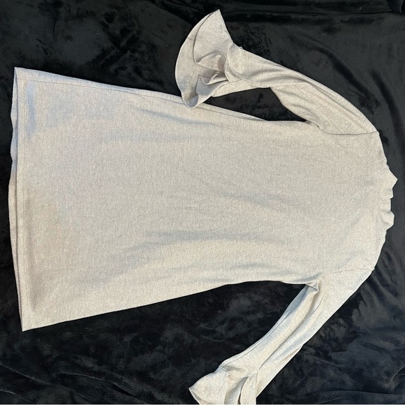 White House Black Market Metallic Shimmer Knit Dress Gray Silver Small - Picture 9 of 16